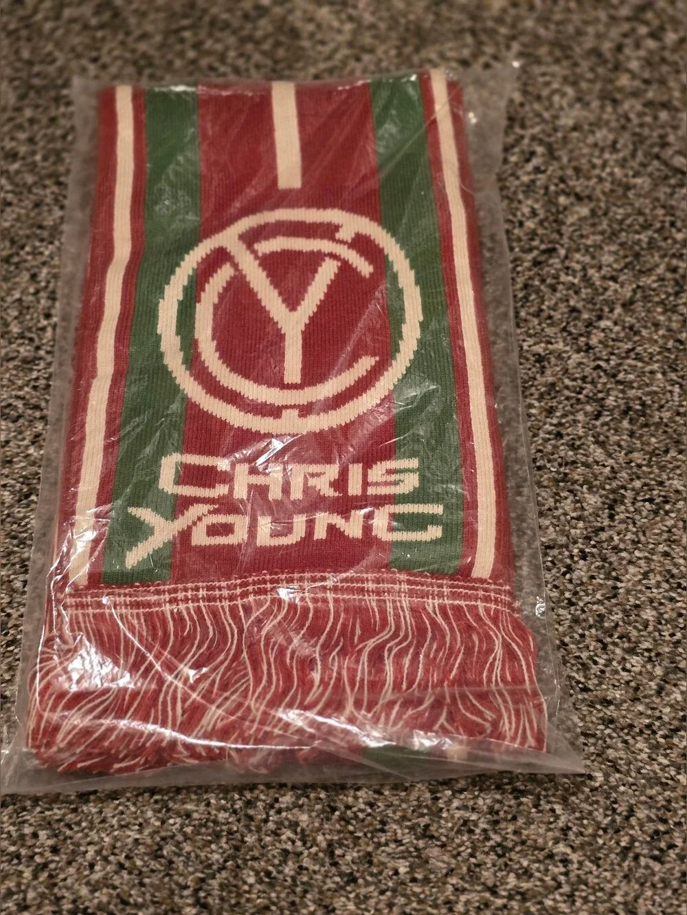 Chris Young It Must Be Christmas Tour Knit Beanie Hat & Scarf Set NIP